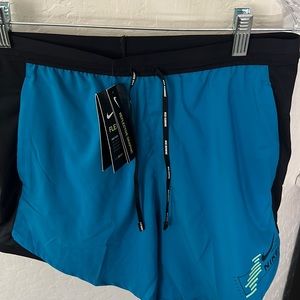 Nike Flex Stride Future Fast 2 in 1 Running Shorts 5" Green Abyss Men's M - new